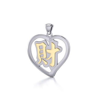 Wealth Feng Shui Heart Pendant MPD3779 - Jewelry